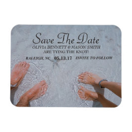 Elegant-skript | Anpassningsbar Photo Spara datum Magnet