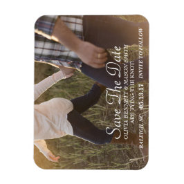 Elegant-skript | Anpassningsbar Photo Spara datum  Magnet