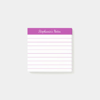 Elegant skript anteckningar mörk rosa linjer post-it block