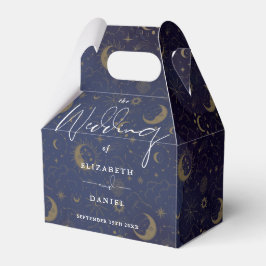 Elegant Skript Celestial Mystisk Bröllop Presentaskar