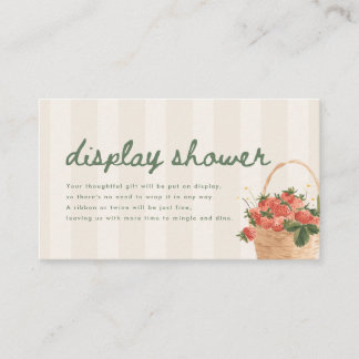 Elegant Skript Display Dusch Randig Bebis Dusch Tilläggskort