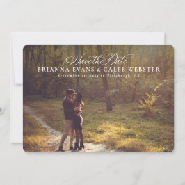 Elegant, skript, enkelt ett foto spara datumet