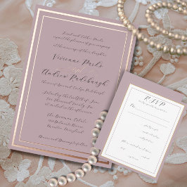 Elegant Skript Förbränd lavender 2 OSA Kort