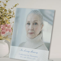 Elegant Skript Foto Begravnings Bord Skylt