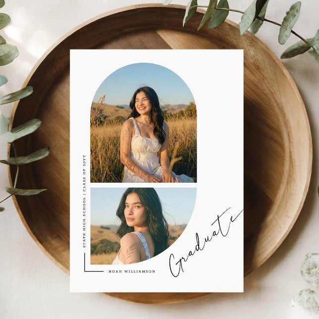 Elegant skript fotogradering fest inbjudan (Skapare uppladdad)