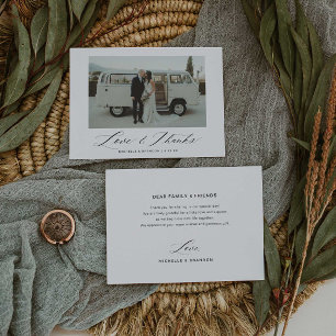 Elegant Skript - Gräns - kort för stort tack