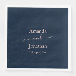 Elegant-skript | Minimalistiskt Bröllop Pappersservett