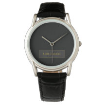 Elegant skript monogram svart & guld