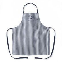 Elegant skript Navyblå randig klassisk monogram