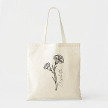 Elegant skript Nejlikor Januari Födelsedagsblomma 