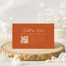 Elegant skript QR-kod Bröllopsdusch Registry