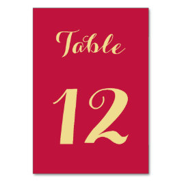 Elegant skript Rosa falskt guld Chic Bröllopsfest Bordsnummer