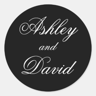 Elegant-skript Runt Klistermärke