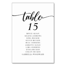 Elegant Skript Sittplan  Bordsnummer