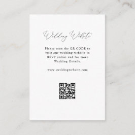 elegant-skript, svart och vit bröllop-webbplats tilläggskort