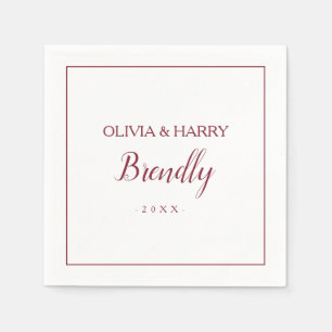 Elegant-skript   White Bröllop Pappersservett