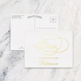 Elegant-skriptet "Kärlek" Bröllop Tack Real