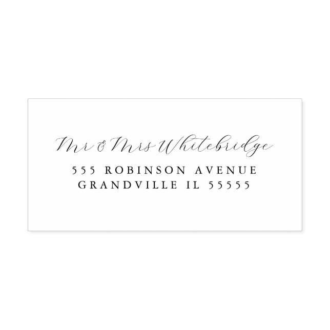 Elegant &Skriptform Självfärgande Stämpel (Design)