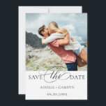 Elegant-skriptfoto Spara Datumet<br><div class="desc">Elegantens kalligrafiskript,  modernt foto,  spara datum meddelande-kort.</div>