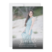 Elegant-skriptfotomeddelande studenten