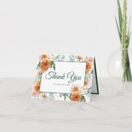 Elegant Skriptfotot med vattenfärgen Blommigt Bröl Tack Kort