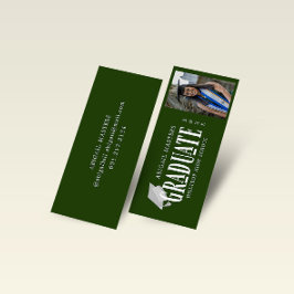 Elegant-skriptkortet Photo Student Namn Mini Visitkort