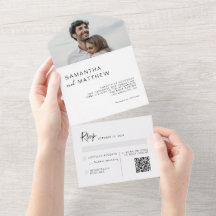Elegant skriptmonogram Modern minimalistisk bröllo