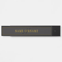 Elegant skriptmonogram Svart & Guld