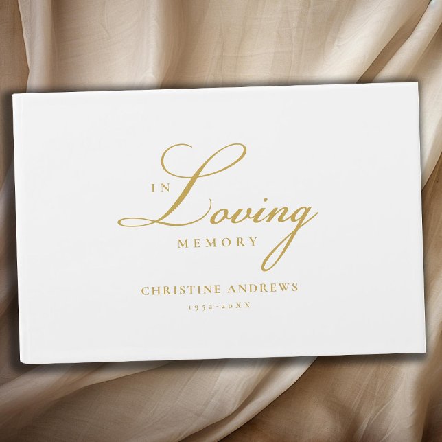 Elegant, skriptteckensnitt "In Loving Memory" - Fu Gästböcker (Skapare uppladdad)