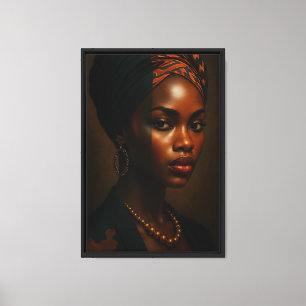 Elegant Skriv ut Porträtt Canvas Art