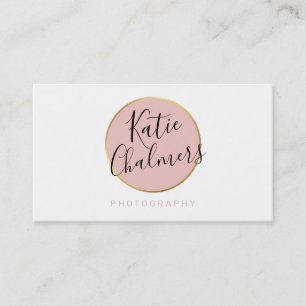 ELEGANT skriver modern chic söt guld rosa Visitkort