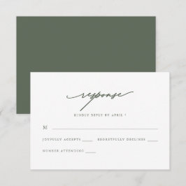 Elegant skrivstil Bröllop RSVP-svar OSA Kort