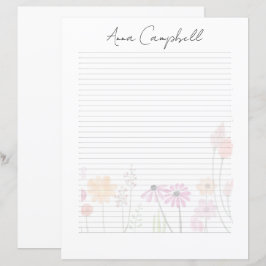 Elegant skrivstil monogram personlig brevpapper