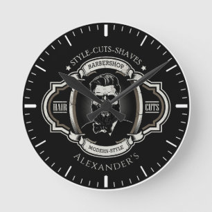 Elegant Skull anpassa rund klocka