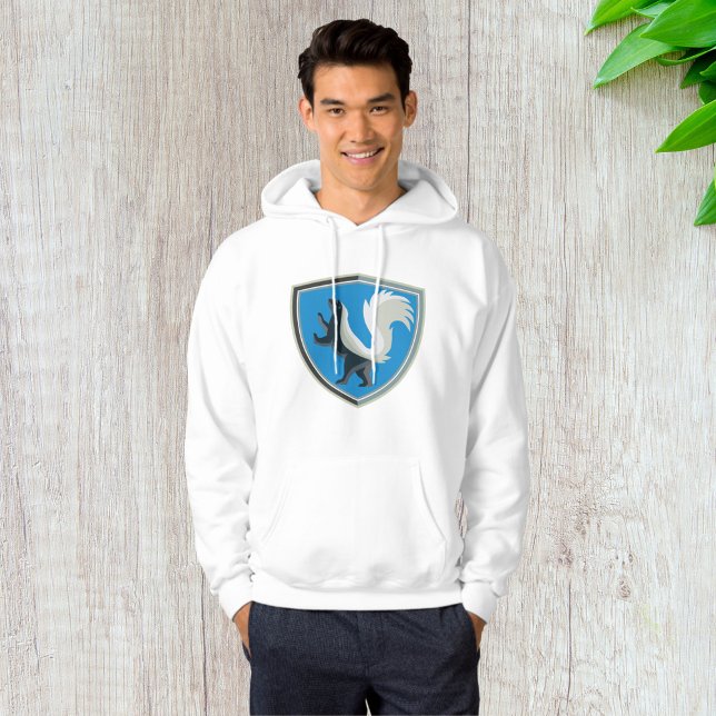 Elegant Skunk Emblem Wildlife Inspired Vapensköld Hoodie (Skapare uppladdad)