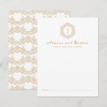 Elegant släktklenodskrönas guld vigselmonogram