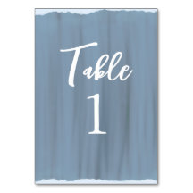 Elegant Slate Blue Faux Glass Paintad Bröllop