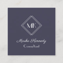 Elegant Slate Grått Professionell Monogram
