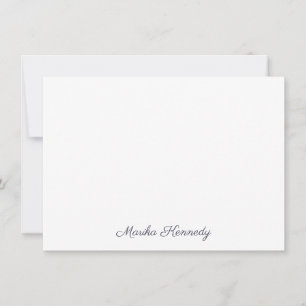 Elegant Slate Grått Script Diamond Namnteckning Anteckningskort