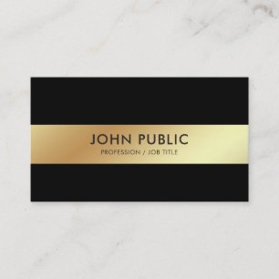 Elegant Sleek Chic Corporate Modern Guld utseende Visitkort