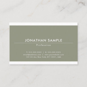 Elegant Sleek Design Modern Plain Luxury Trendig Visitkort