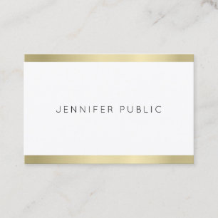 Elegant Sleek Design Professionell Plain Guld-utse Visitkort