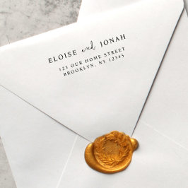 Elegant Sleek Snyggt Modern Bröllop par enkel Självfärgande Stämpel