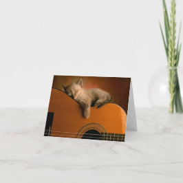 Elegant Sleft Kattunge Notecard Kort