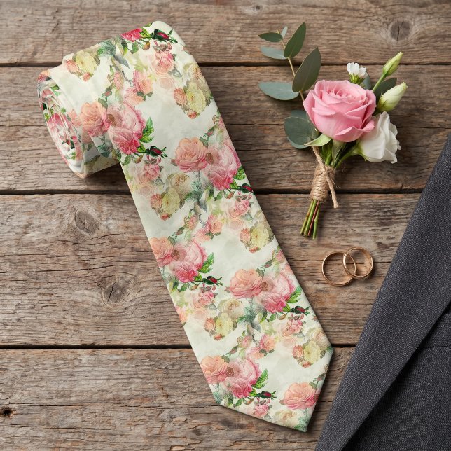 Elegant slips med persika rosa antika rosor (Skapare uppladdad)