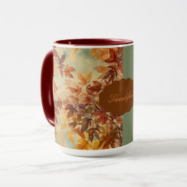 Elegant,Smakfest,Höstblad,Rustik Mugg