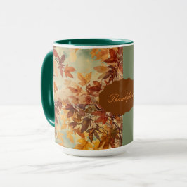 Elegant,Smakfest,Höstblad,Rustik Mugg