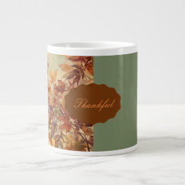 Elegant,Smakfest, Höstlöv,Rustik Jumbo Mugg