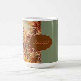 Elegant,Smakfest, Höstlöv,Rustik Kaffemugg
