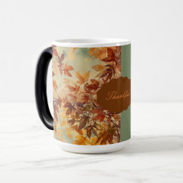 Elegant,Smakfest, Höstlöv,Rustik Magisk Mugg